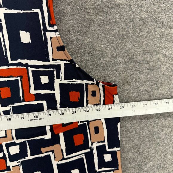 Tacera Dress Women 3X Plus Black Geometric Mini Short Sleeveless Round Neck - Picture 6 of 8